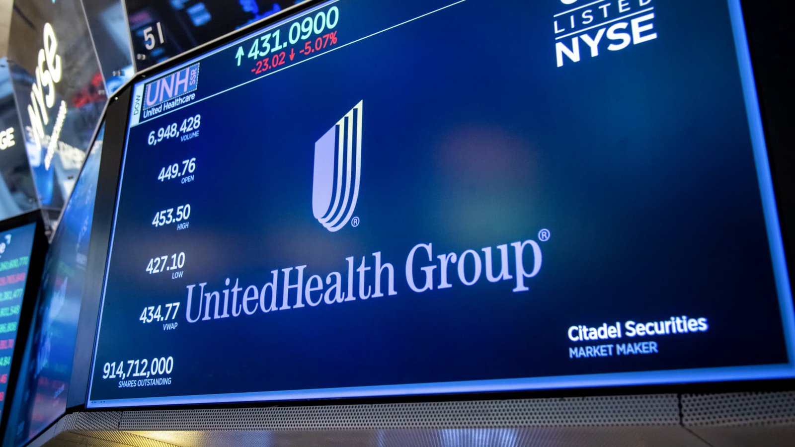 Stocks making the biggest moves midday: UNH, PBI, AAPL, AMZN